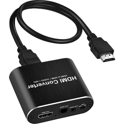 HDMI 2.0 Audio Extractor 5.1 ARC HDMI Audio Extractor 4K Splitter HDMI to Audio Extractor Optical TOSLINK SPDIF(US Plug)