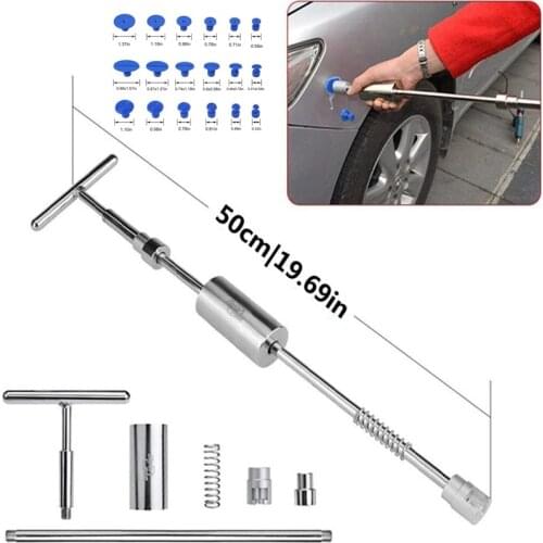 Auto Repair Tool Car Dent Repair Tools Dent Puller Kit 2 in 1 Slide Hammer Reverse Hammer Glue Tabs Suction Cups Car Dent Puller