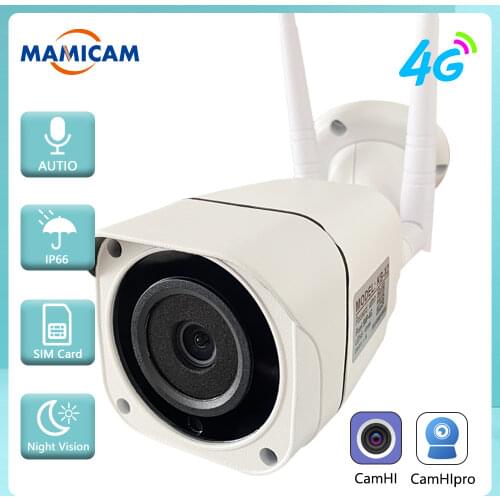 5MP HD 4G SIM Card GSM IP Camera 1080P Wireless WIFI Outdoor Security Bullet Camera CCTV Metal P2P Onvif Two Way Audio Camhi