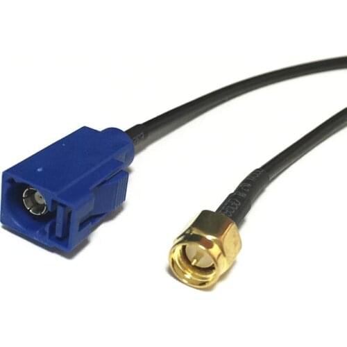 New Modem Coaxial Cable SMA Male Plug Connector Switch FAKRA C Blue RG174 Cable 20CM 8inch Adapter Fast Ship