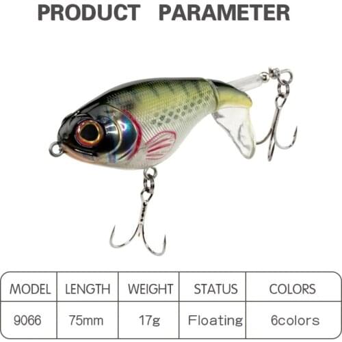 2021 Hot 75mm 17g Pencil lure Topwater spinner Fishing lures bass whopper plopper frog swimbait trolling pesca whopper plopper