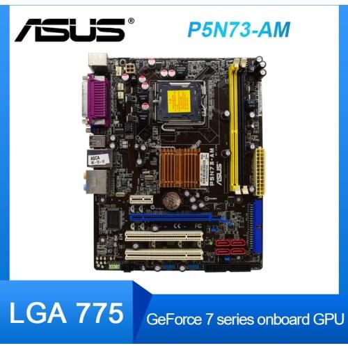 Asus p5n73-am integrated graphics card supports core quad-core 775 pin ddr2 memory Original PC Motherboards Set