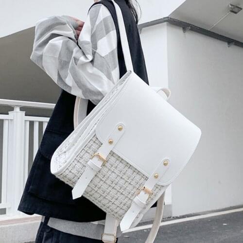 Fashion Women Backpack Leather School Bags for Teenage Girls Female pu Shoulder Bag Travel Designer Backpacks Women High Quality