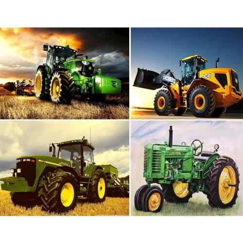 Mosaic diamond tractor car Diamond embroidery diy 5d diamond painting crystals farm Pictures of rhinestones home decor