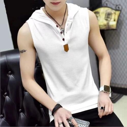 Men Plain Tank Tops Muscle Tees Sleeveless Casual Summer New Fashion Fitness Tops Tanks Men Clothse
