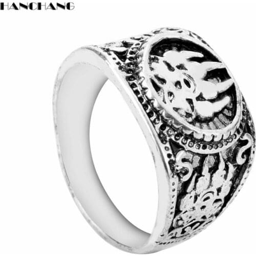 Mens Ring Norse Vikings Slavic God Symbol Warding Veles Amulet Bear Paw Ring Vintage Jewelry Finger Rings