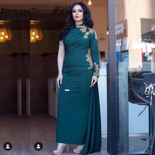 New Arrival One shoulder Long evening dresses 2021 Abendkleider abiye Formal dress Party evening gown Arabic evening dress