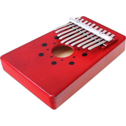 Finger Thumb Piano Mbira Thumb Piano Kalimba Likembe Sanza African Finger Thumb Piano Pine Wood 10 Key Red