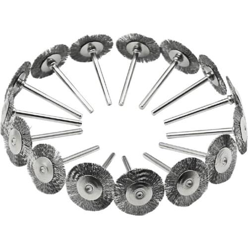 5ps T Shape Steel Wire Brush 2.35MM shank Metal Brush Rust Removing Brush Polishing/Cleanin brush For Dremel Rotary Grinder Tool