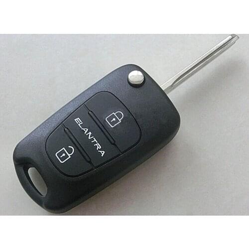 3 Buttons Replacement Flip Folding Remote Key Shell Case For Hyundai New Elantra Key Blank Cover 10PCS/lot