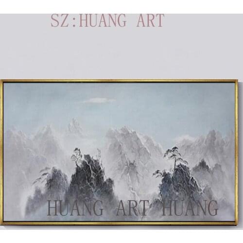 Modern knife landscape painting hand-painted oil painting big mountain picture color sofa bedroom adornment the lobby restaurant