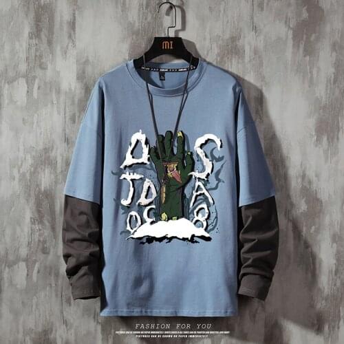 Autumn Spring 2020 Hoodie Sweatshirt Mens Hip Hop Punk Pullover Streetwear Casual Fashion Clothes Plus Asian Size M-3XL