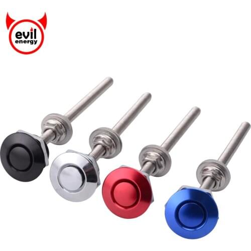 Evil energy Universal Aluminum Engine Bonnets Lock Car Quick Pins Push Button Billet Hood Pins Lock Clip Kit Car JDM Style