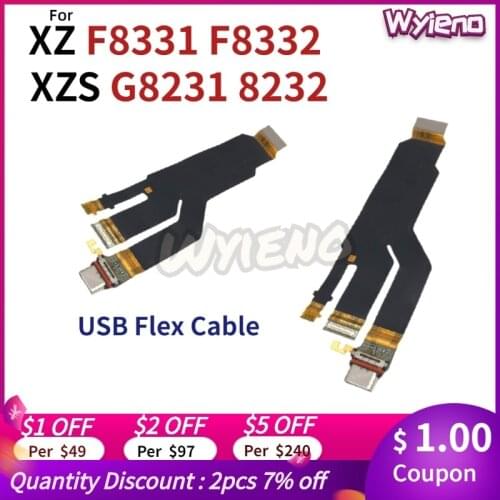Wyieno For Sony Xperia XZ F8331 F8332 / XZS G8231 G8232 USB Dock Charging Port Plug Charger Connector Flex Cable Board 10pcs/lot