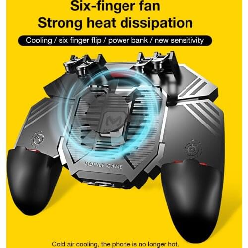 For MEMO PUBG Controller Helper AK77 Mobile Phone Radiator Handle Water-cooled Fan Six Fingers PUGB Handle Power Bank NEW