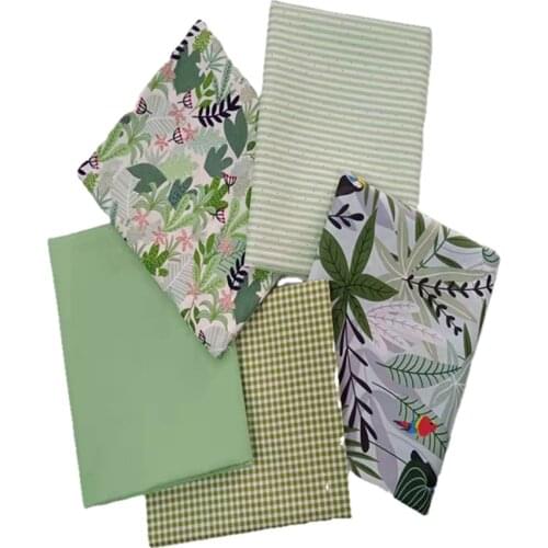 Green Series Cotton Quilting Fabric Printed Baby Patchwork Fabric For DIY Sewing Bed Sheet Dress Making Tissue