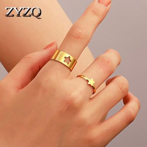 ZYZQ Creative Butterfly Wedding Rings For Women Two-in-one Animal Couple Ring Engagement Party Jewelry Wholesale 2021