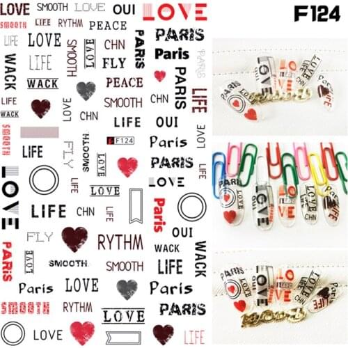 Rabbit Font Circle Anime Bear Love Gum Nail Sticker Art Nail Decoration Accessories Nail Sticker 10PCS