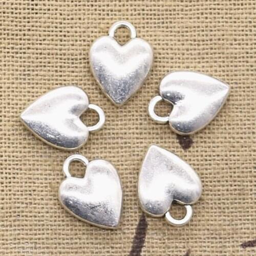 20pcs Charms Heart 14x10mm Handmade Craft Pendant Making fit,Vintage Tibetan Bronze,DIY For Bracelet Necklace