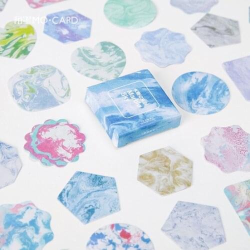 45 pcs/lot color sky mini paper sticker decoration DIY album diary planner scrapbooking label sticker kawaii stationery