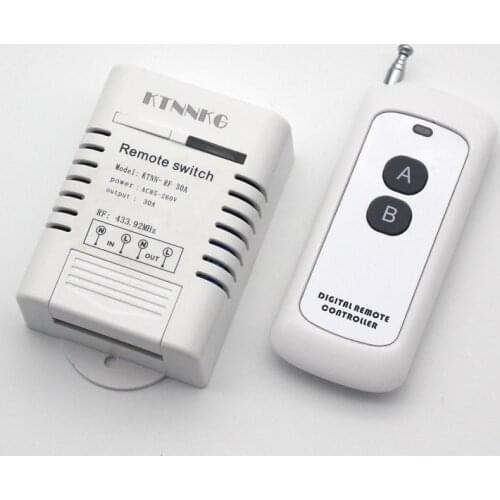 30A wireless light switch Water Heater Timer Remote Control 1 Way water pump switch Smart Lamp Gadgets 433MHz 110V 240Volt