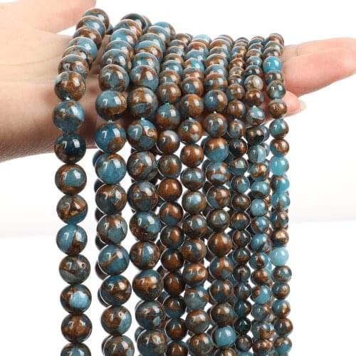 15"Strand Natural Stone Beads Smooth Sapphires Stone Beads Round Loose Spacer Beads For Jewelry Making Bracelet 4-12mm