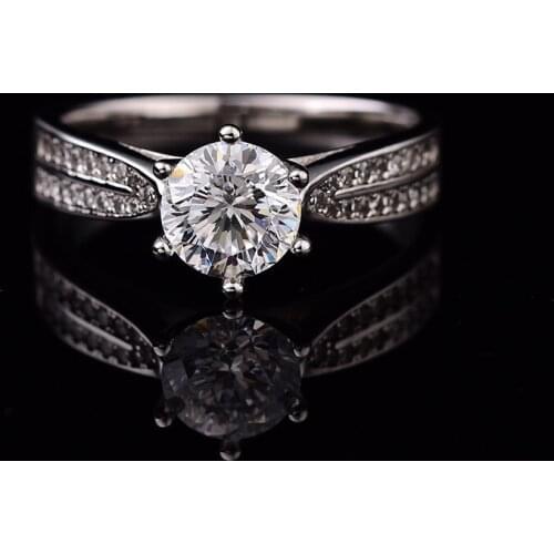 D Color Natural Moissanite Ring 0.5ct-2ct for Women Engagement Rings S925 Sterling Silver Female Ring Can Be Customized