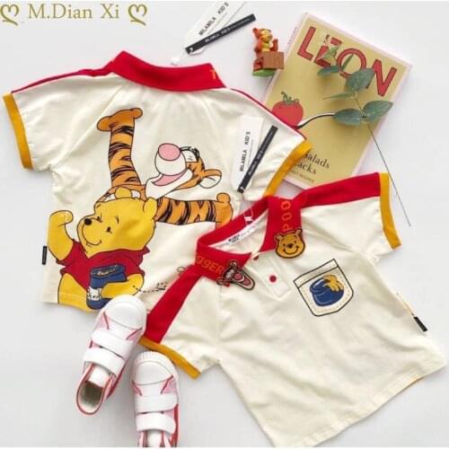 Childrens Clothing 2021 New Summer Toddler Boy Girl Cotton Short-sleeved T-shirt Cartoon Fashion Pattern Baby Casual T-shirt