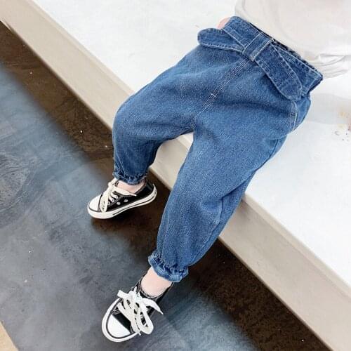 Baby Girl Jeans Solid Color Toddler Girl Jeans Casual Style Jeans Infantil Spring Autumn Baby Girl Clothes