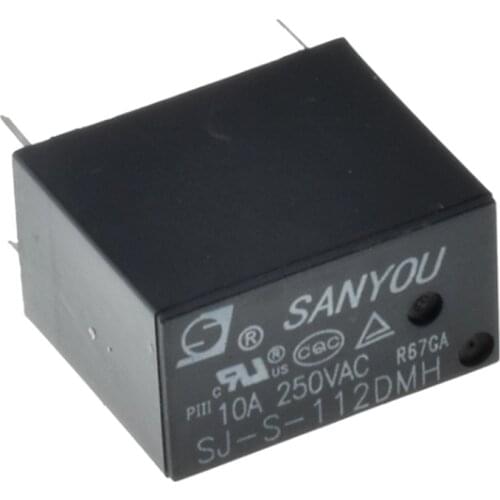 5pcs 4pins SJ-S-105DMH SJ-S-112DMH SJ-S-124DMH 5VDC 12VDC 24VDC 10A 250VAC Relay Electromagnetic Relay New