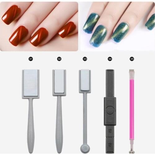 Fingerqueen Magnet Board UV Cat Eyes Pencil for UV Painting Gel Nail Polish Strong Magnetic Nail Stick Manicure Nail Art Tool