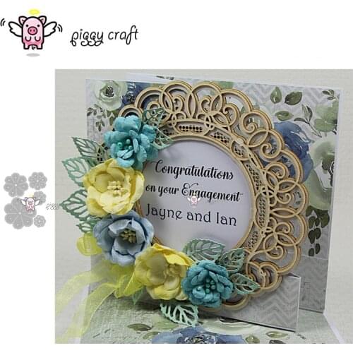 Piggy Craft metal cutting dies cut die mold 2019 New 5Pcs flowers Scrapbook paper craft knife mould blade punch stencils dies
