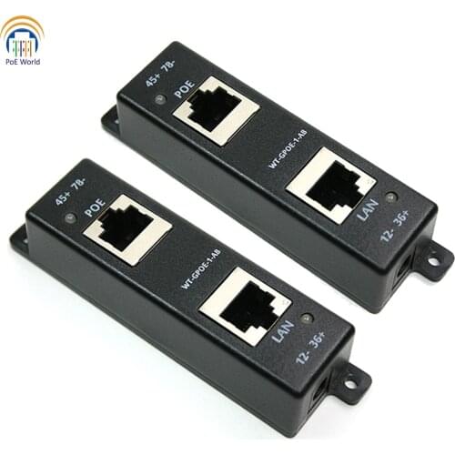 Gigabit PoE injector or POE splitter external power supply from 12v to 56v up to 60watt Injector/Splitter for POE+802.3at