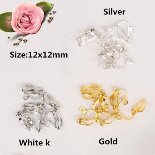 Hot 10pcs Hypoallergenic Triangle With Hanging Ear Clip Non Piercing Cartilage Ear Clip Diy Jewelry Earring Making Accessories