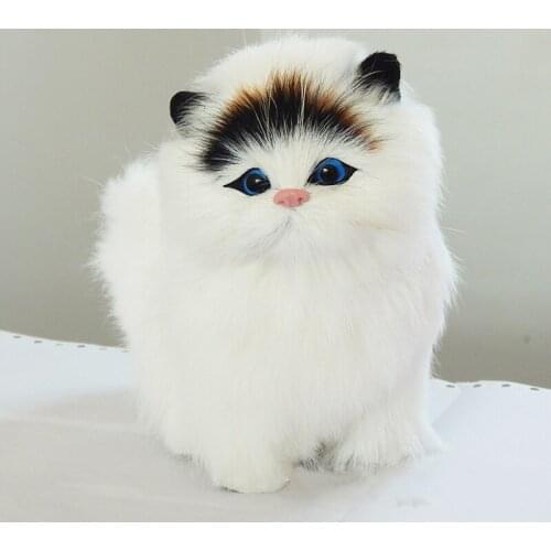 Plush Simulation Cat Electronic Pet Doll Imitation Animal Toy with Sound Function Childrens Cute Pet Toy Model Christmas Gift