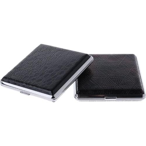 Leather Cigarette Case Personalized Creative 20 Sticks with Rubber Band Gift Box