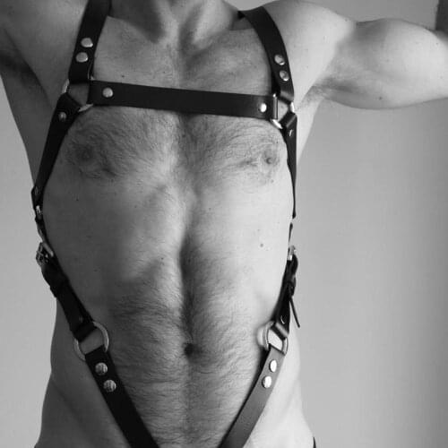 Leather Harness Belt Sexy Erotico Bdsm Bondage Pastel Goth Chest Shoulder Belt Men Wedding Harajuku Adjustable Garter Straps