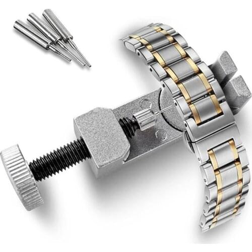 All Metal Adjustable Watch Band Strap Bracelet Link Pin Remover Repair Tool Kit
