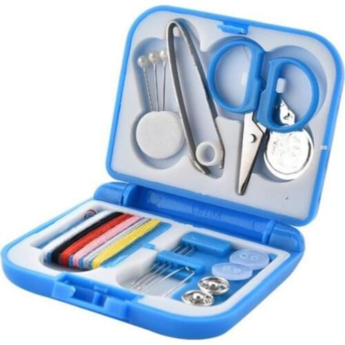 1 set Mini Sewing Kit Portable Travel Small Home Box Needle Thread Tape Scissor Set DIY sewing Accessories