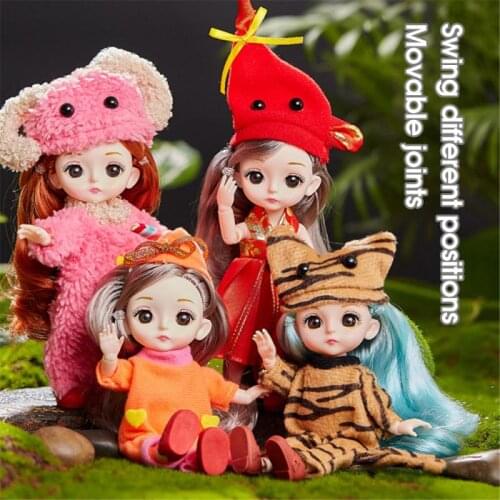 16cm Doll Cotton Clothes Dress Up Suit For Doll Outfit Daily Casual Accessories Skirt For Girls Diy Toys Zodiac Doll Girl Toy Se