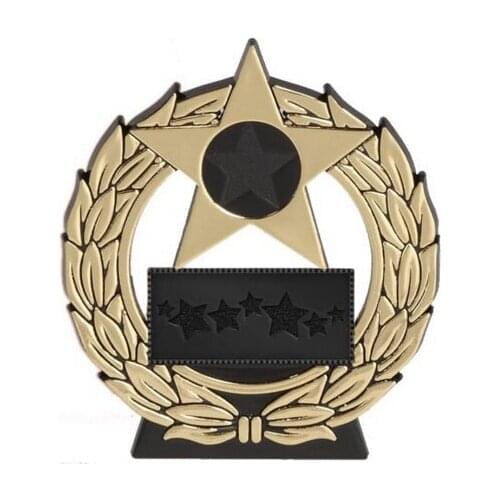 Factory Wholesale cheap STAR PLAQUE TROPHY MEDALS AWARD SCHOOL low price cut out medals gold