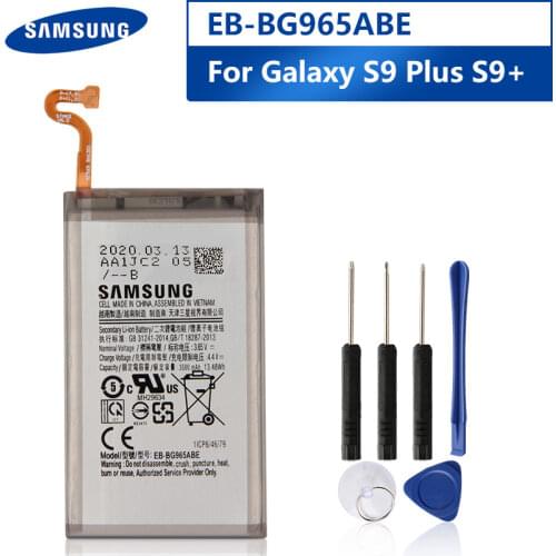 Original Replacement Phone Battery EB-BG965ABE For Samsung GALAXY S9 Plus G9650 S9+ G965F Authentic Rechargeable Battery 3500mAh
