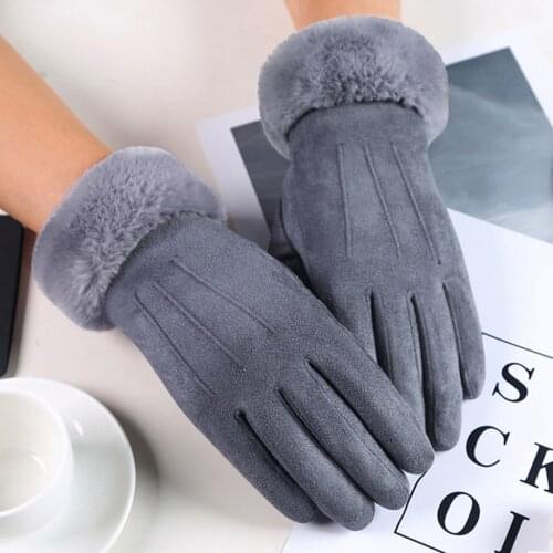 2021 Womens Gloves In Autumn And Winter Driving Ski Windproof Warm Plus Velvet Gloves Touch screen Women Gloves luvas guantes
