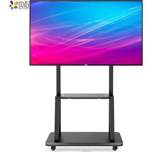 Mobile TV Cart Stand Mount with Wheels Fit for 32- 65 Inch Free Lifting TV Trolley Stand Floor Mount With AV Shelf Camera Holder