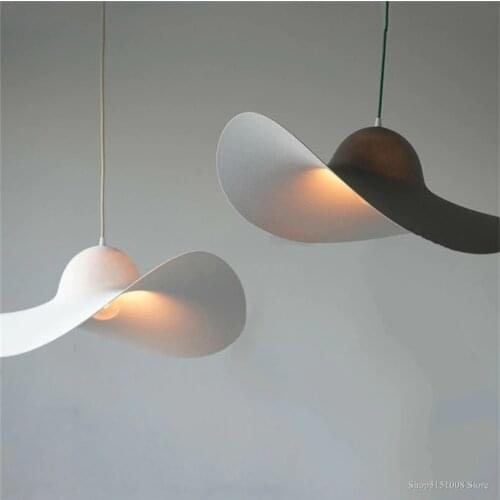 Postmodern Simplicity Hanging Lamps Dining Room Art home decor Designer Straw Hat Lamp Living Room Pendant Light Fixtures E27