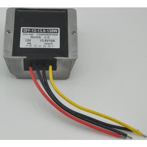 DC Step Up Converter 12V(9V-13V) To 13.8V 10A 138W Waterproof For Car Power