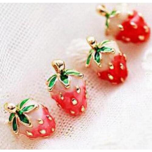 Lovely Strawberry Earrings New Personality, Unique Small Fruit Glaze Women Factory Wholesale Earrings Birthday Gift