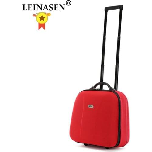 17 Inch Women Cabin Luggage Bag on wheels wheeled Bag Rolling Trolley bags Business Travel Bag For men carry on luggage suitcase