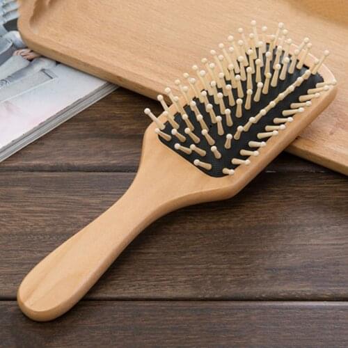 High Quality Hair Comb Bamboo Airbag Massage Comb carbonized solid wood bamboo cushion anti-static hair Brush combs travel