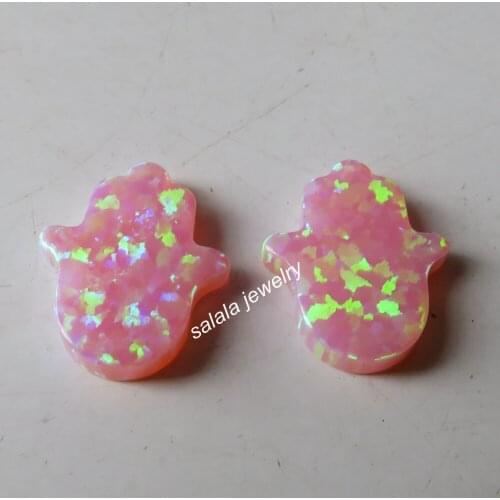 100pcs/lot 11x13mm Hamsa Opal op08 Angel Skin Opal Hamsa Synthetic Fire Hand & Hamsa Opal ,Opal Hamsa Stone for Necklace
